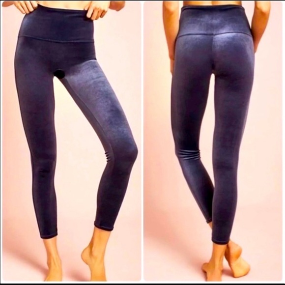 SPANX Pants - Spanx Velvet Moon Shadow Leggings Blue Size Medium NWT
